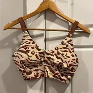 Offline by Aerie Leopard Print Sports Bra - Size Small